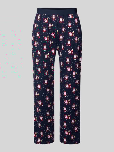 Christian Berg Men Pyjamabroek met elastische logoband Donkerblauw - 1