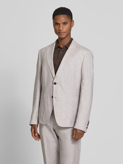 JOOP! COLLECTION Slim Fit 2-Knopf-Sakko aus Leinen Modell 'Hoverest' Beige 4