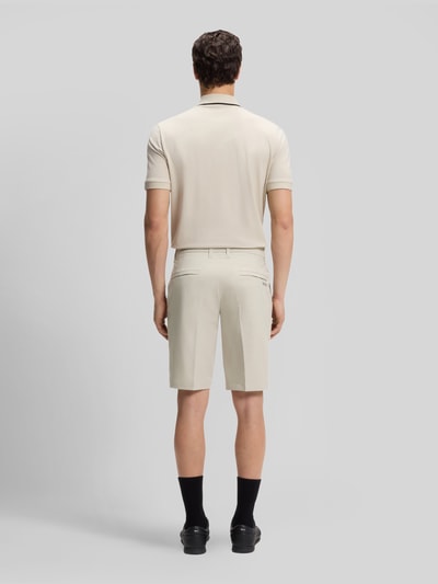 BOSS Green Slim Fit Chinoshorts mit Bügelfalten Beige 5