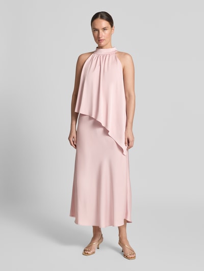 SWING Cocktailkleid mit Stehkragen und Volant Hellrosa 4