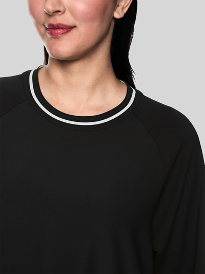 Marc Cain Knielanges Kleid mit Kontraststreifen Black 3