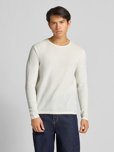 Jack & Jones Gebreide pullover met ronde hals, model 'GEORGE' Wit - 4