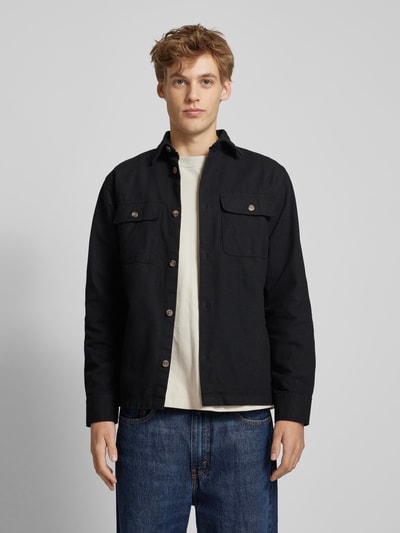 Jack & Jones Koszula casualowa o kroju slim fit z kieszeniami z patką na piersi model ‘DARREN’ Czarny 4