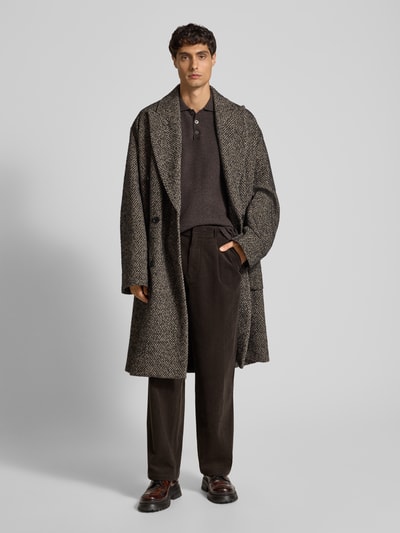 JAKE*S STUDIO MEN Straight Leg Cordhose mit Gesäßtaschen Dunkelbraun 1