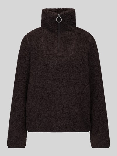 VERO MODA Sweatjacke mit hohem Stehkragen Schoko 2