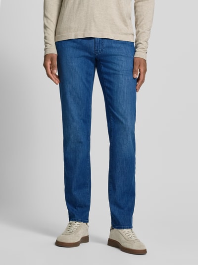 Brax Regular fit jeans in Used-look Model 'Cadiz' Jeansblauw gemêleerd - 4