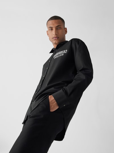Dsquared2 Freizeithemd mit Label-Print Schwarz 3