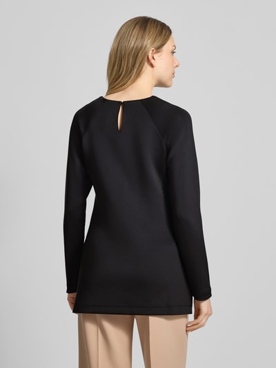 MM Bluzka z długim rękawem o kroju regular fit ze scuby model ‘UNDICI’ Czarny 5