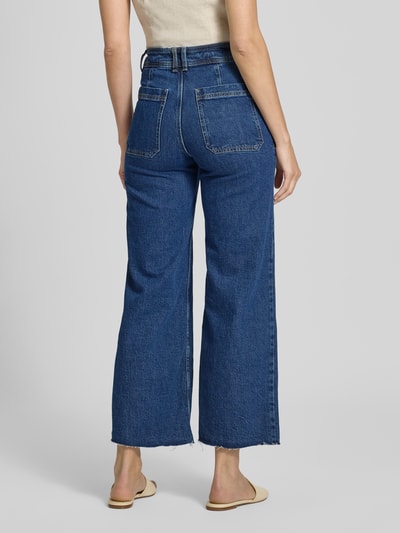 Mango Jeans mit weitem Bein und Fransen Modell 'CATHERIN' Jeansblau 5