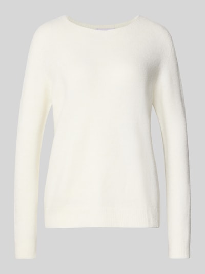 Rich & Royal Sweter z dzianiny z prążkowanymi wykończeniami Złamany biały 2