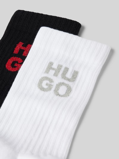 HUGO Socken mit Effektgarn im 2er-Pack Modell 'LUREX' Black 2