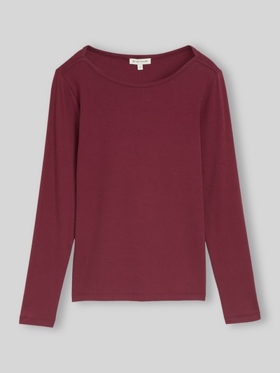 Tom Tailor Langarmshirt mit U-Boot-Ausschnitt Bordeaux 2