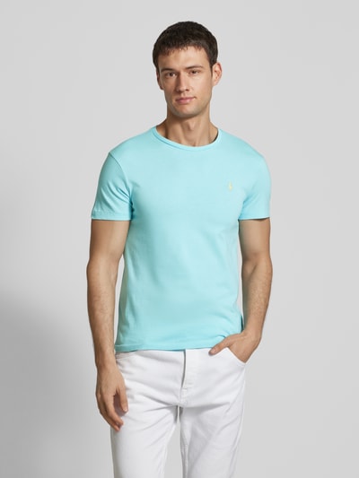 Polo Ralph Lauren T-shirt met labelstitching Turquoise - 4