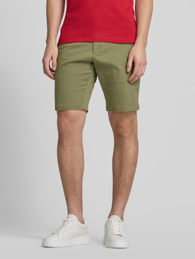 Tommy Hilfiger Relaxed Fit Chinoshorts aus Baumwoll-Mix Modell 'HARLEM' Oliv 4