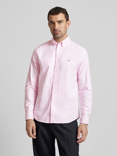 Tommy Hilfiger Regular Fit Freizeithemd mit Button-Down-Kragen Modell 'HERITAGE' Pink 4