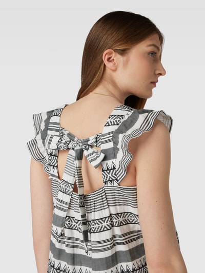 Only Top met all-over motief, model 'NORA' Zwart - 3