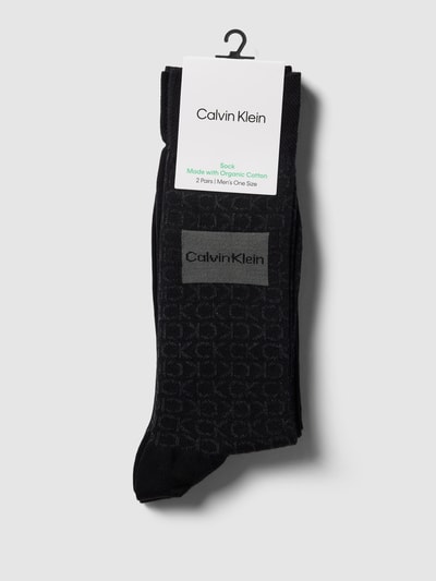 CK Calvin Klein Socken mit Label-Details im 2er-Pack Black 3