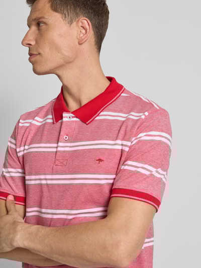 Fynch-Hatton Regular Fit Poloshirt mit Logo-Stitching Rot 3