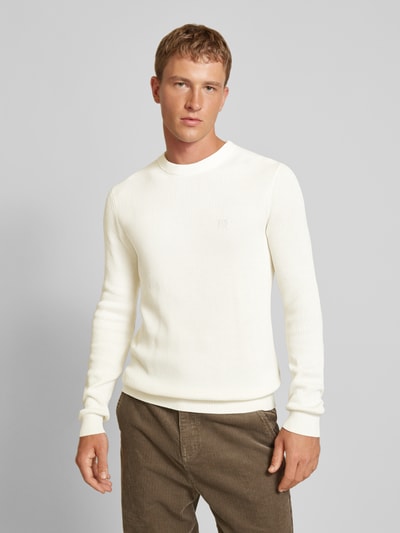 Calvin Klein Jeans Strickpullover mit Label-Badge Offwhite 4