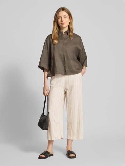 Vero Moda Regular fit culotte met krijtstreep, model 'MINDY' Offwhite - 1
