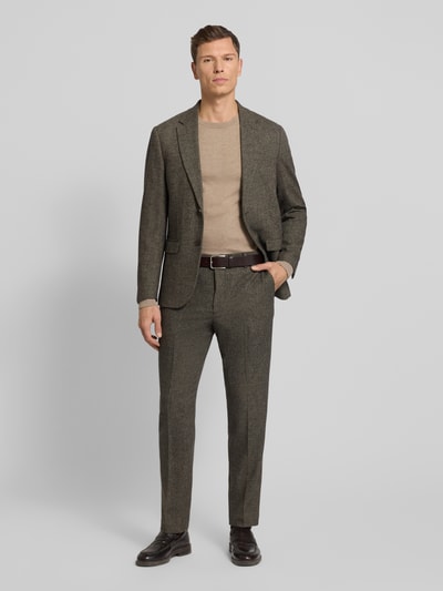 SELECTED HOMME Regular Fit Pullover aus reiner Baumwolle Modell 'BERG' Taupe Melange 1