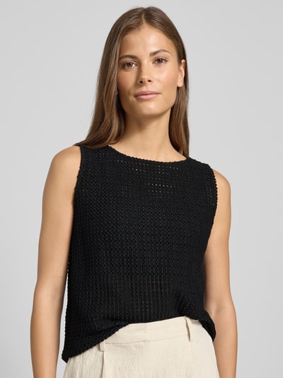 OPUS Regular Fit Top aus Baumwoll-Mix Modell 'Idali' Black 3