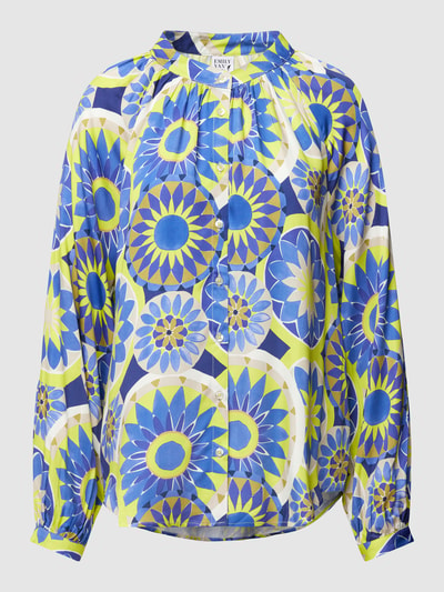 Emily Van den Bergh Blouse van viscose met all-over motief Geel - 2