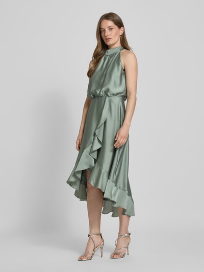 Swing Cocktailjurk met halter Lindegroen - 1