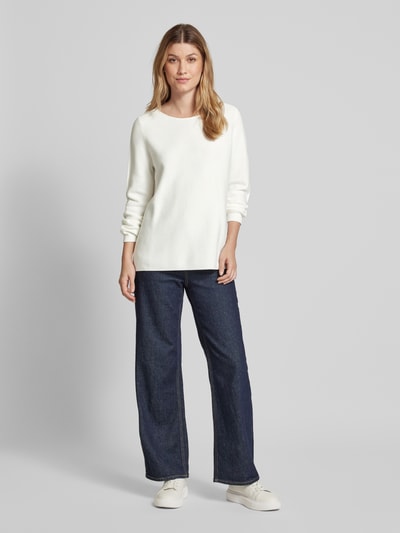 Christian Berg Woman Gebreide pullover met ronde hals Offwhite - 1