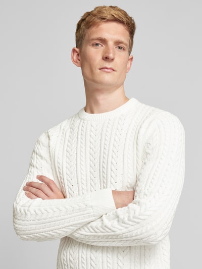 MCNEAL Strickpullover mit Zopfmuster Offwhite 3