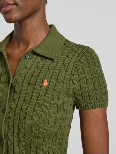 Polo Ralph Lauren Gebreid shirt met logostitching Olijfgroen - 3