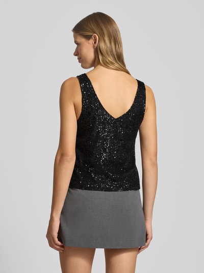 ONLY Top o kroju regular fit z cekinami model ‘ANA’ Czarny 5