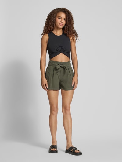 Only Regular fit korte broek van viscosemix, model 'ARIS' Kaki - 1