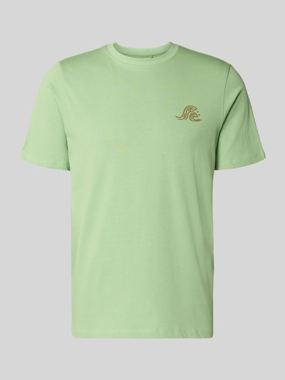 Produktfoto, Herren T-Shirt mit Motiv-Print Modell 'SUN SURF' von Blend, Reine Baumwolle, Regular-Fit, Rundhalsausschnitt, Pastellgrün