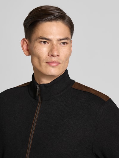 bugatti Sweatjacke mit Stehkragen Modell 'Selanik' Dunkelgrau 3