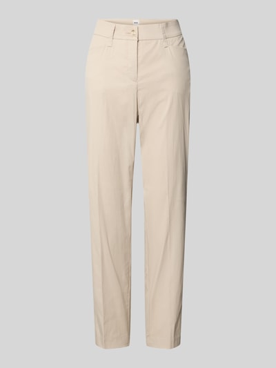 Brax Broek in verkorte pasvorm met steekzakken, model 'MARA' Beige - 2