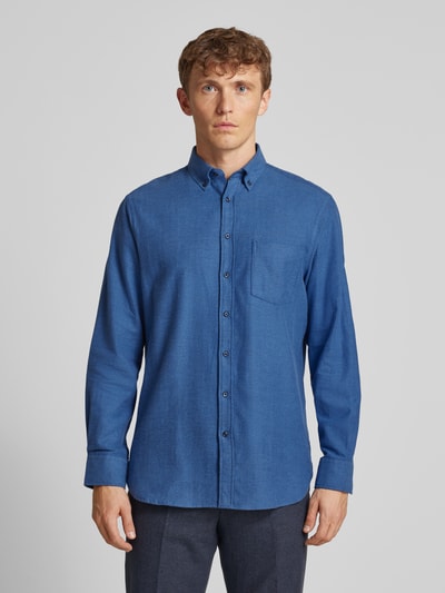 Christian Berg Men Regular Fit Freizeithemd mit Button-Down-Kragen Marine 4