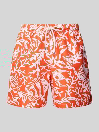 Polo Ralph Lauren Regular Fit Badehose mit Tunnelzug Modell 'TRAVELER' Orange 1