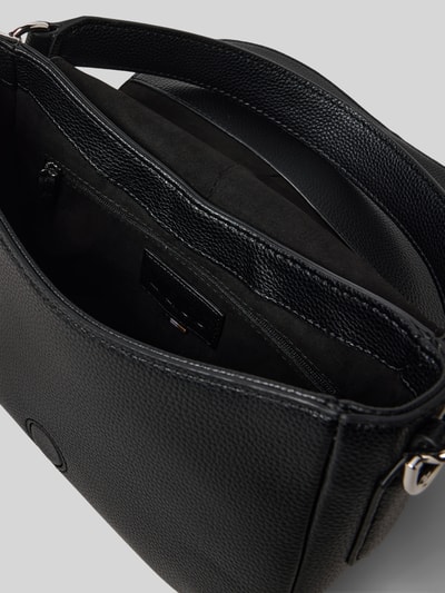 Produktfoto, Henkeltasche mit Logo-Applikation Modell 'ANETT NEW SADDLE' von BOSS, Optik: Unifarben, Lederoptik, Hauptfach, Reißverschlussfach, Einschubfach, Umschlag mit Magnetverschluss, abnehmbarer Schulterriemen, Tragegriff, strukturierte Oberfläche