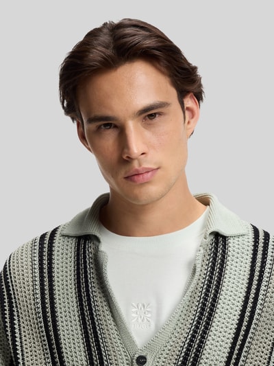 HUGO Relaxed Fit Freizeithemd aus Strick Modell 'SEESORN' Mint 3