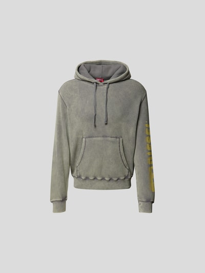 Diesel Hoodie mit Strukturmuster Mittelgrau 2