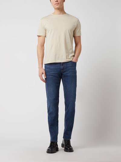 Brax Straight fit jeans met modal, model 'Cadiz' Donkerblauw - 1