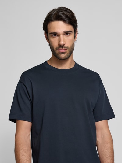 Marc O'Polo Relaxed Fit T-Shirt aus reiner Baumwolle Marine 3