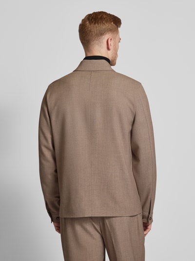 Casual Friday Overhemdjack van viscose met kentkraag, model 'Charles' Camel gemêleerd - 2