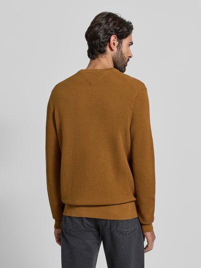 Tommy Hilfiger Regular Fit Strickpullover aus reiner Baumwolle Khaki 5