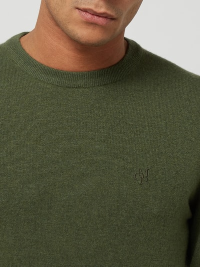 Marc O'Polo Pullover mit Logo-Stickerei  Oliv Melange 3