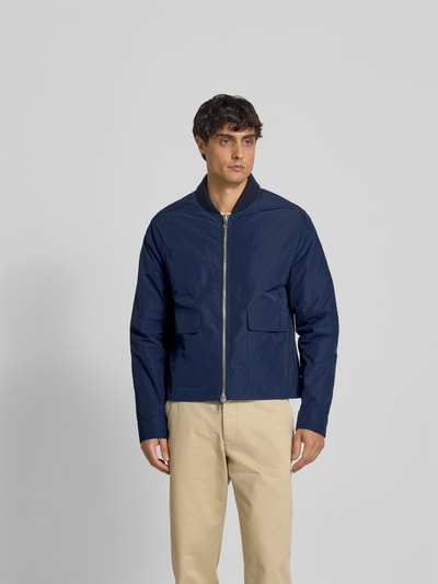 Officine Générale Regular Fit Jacke mit Pattentaschen Marine 4