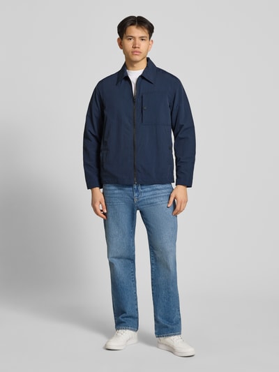 Marc O'Polo DENIM regular fit blouson met platte kraag Marineblauw - 1