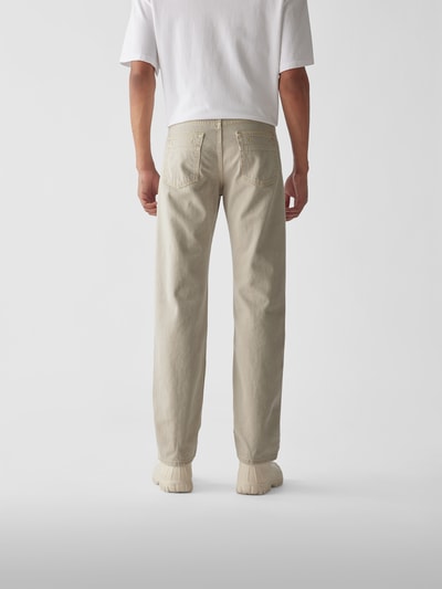 Jacquemus Jeans mit Kontrastnähten Beige 5