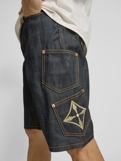 Evisu Straight Fit Jeansshorts mit Beintaschen Jeansblau 3